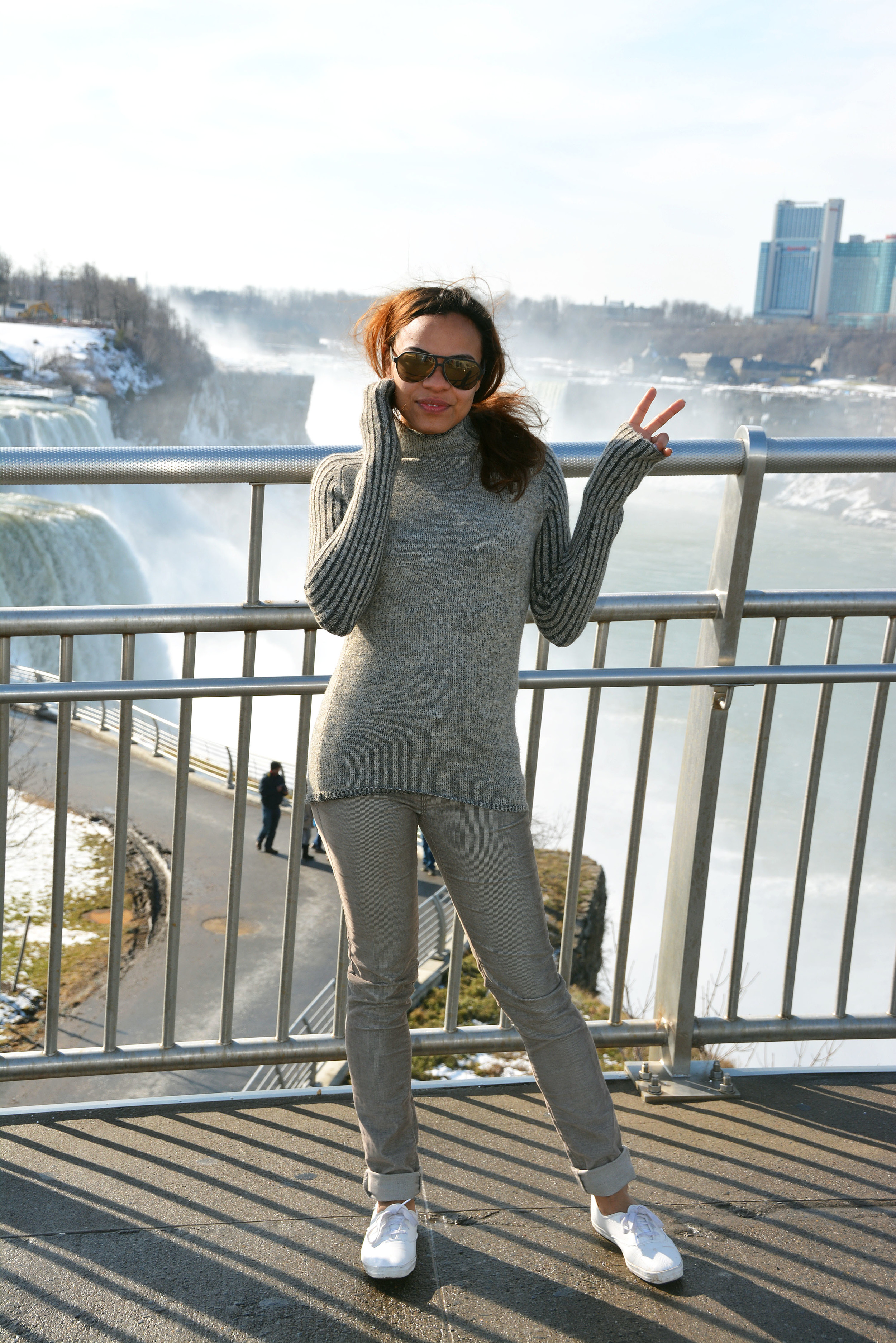 wearing: BDG corduroy pants, Ked's shoes, Zara turtleneck knit, Dolce &amp; Gabbana sunnies.