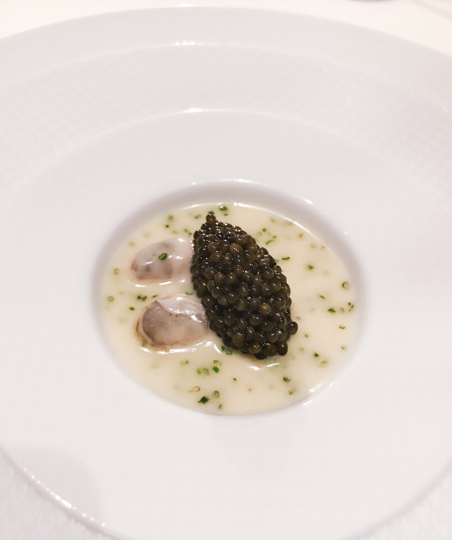 Thomas Keller’s Oysters and Pearls- “Sabayon” of Pearl Tapioca with Island Creel Oysters and Regiis Ova Caviar