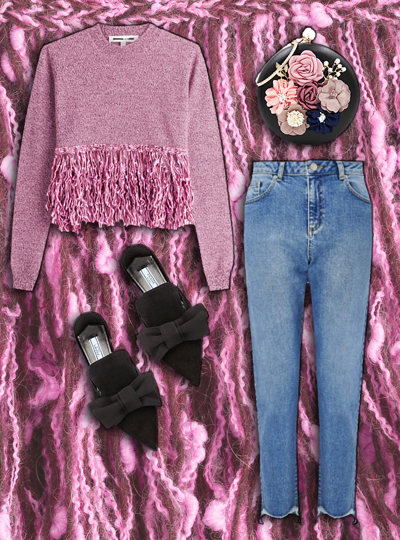 Sweater:&nbsp;McQ by Alexander McQueen, Shoes: Prada, Jeans: Missselfridge, Purse: InDot