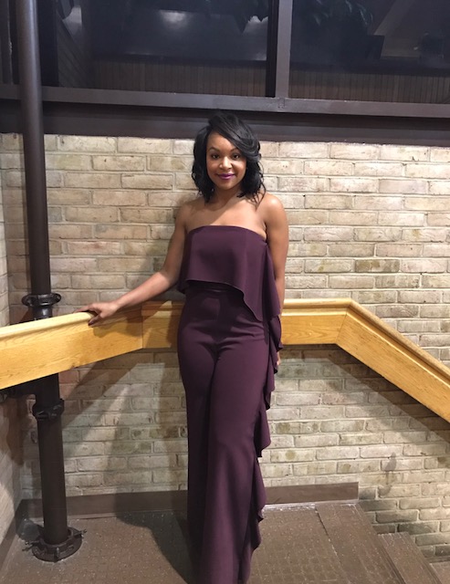 I wore this gorgeous plum jumpsuit to my dads sports hall of fame ceremony.&nbsp;