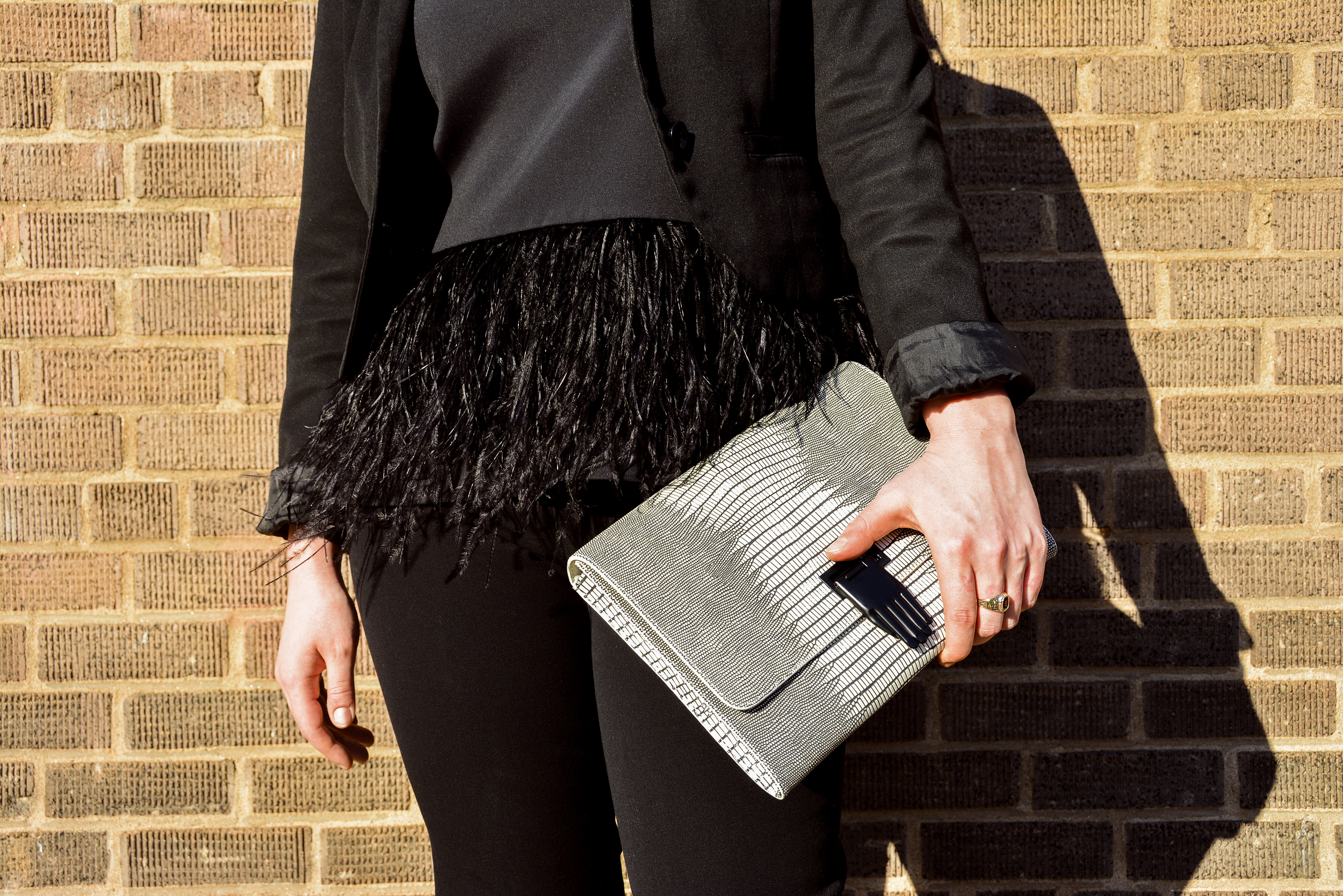 Blazer by Talbots, Top by Tibi, Chinos by H&amp;M, Handbag by Opening Ceremony